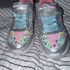 Skechers Kids' Unicorn Fantasy Sneakers - Pink and Blue